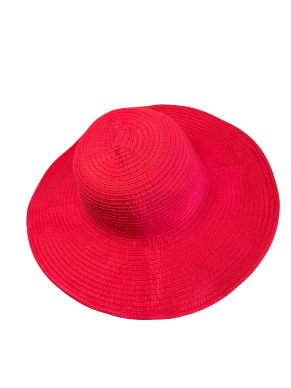 Women’s Packable Red Wide Brim Sun Hat One Size